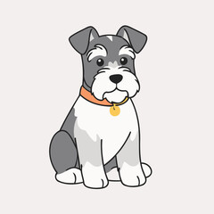 Cute Dog vector illustration for preschoolers' learning moments