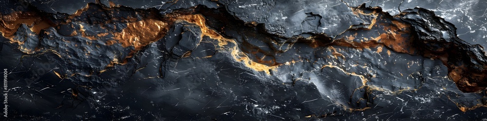 Aufkleber dramatic black marble textured background with intricate patterns and weathered appearance