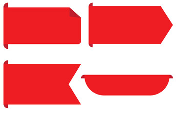 Red tag banner label ribbon price bookmark note background discount. Exclusive red tag sticker.