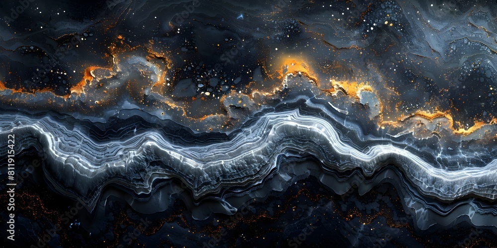 Poster mesmerizing marble cosmic backdrop:a surreal and ethereal digital art composition