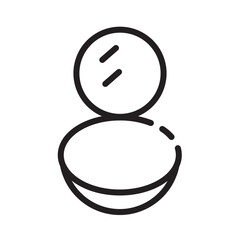 Makeup Mirror Powder Line Icon