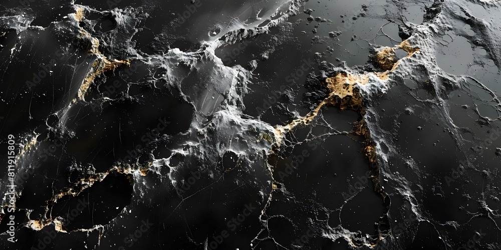 Aufkleber striking monochrome marble texture with dramatic lighting and intricate patterns