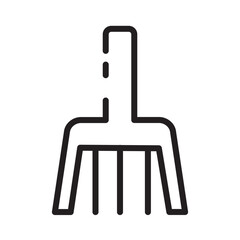 Obraz premium Barber Hair Comb Line Icon