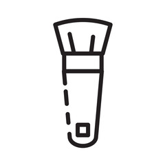 Beauty Blusher Brush Line Icon