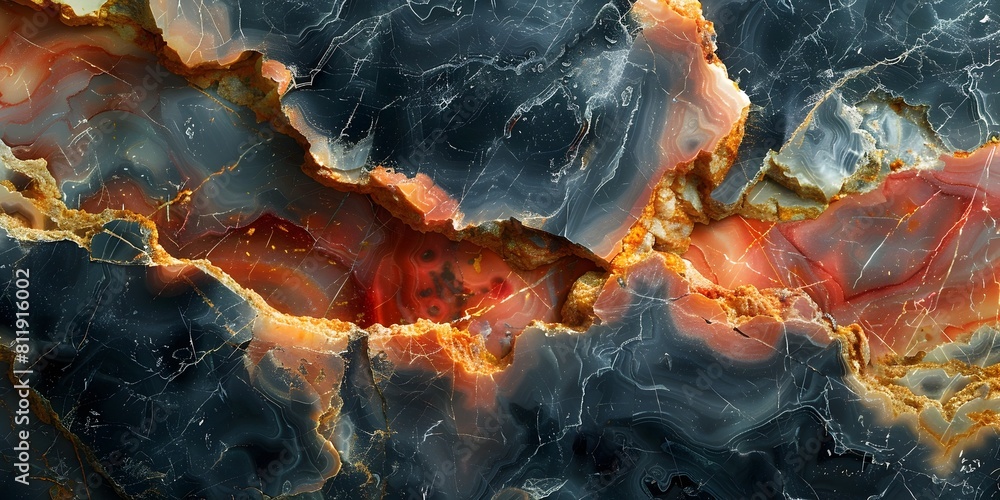 Aufkleber mesmerizing marble mixture - dramatic abstract geological texture digital background