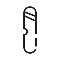 Nail File Rasp Line Icon