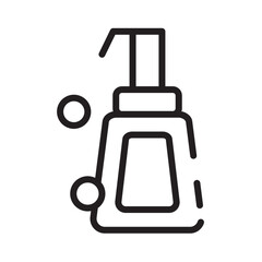 Salon Shampoo Shower Line Icon