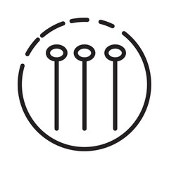 Acupuncture Beauty Health Line Icon