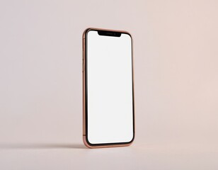 Modern Smartphone Mockup in Hand, Displaying Blank Screen for App, Website, or Social Media Content