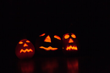 Jack-o-lanterns. The symbol of Halloween.