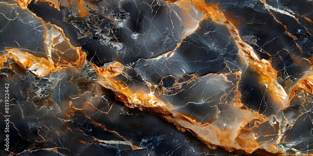 Aufkleber stunning black and gold marble backdrop with intricate patterns and textures for premium design conc
