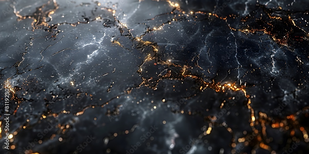 Poster mesmerizing black marble textured background with dramatic fractal patterns and elegant chiaroscuro 