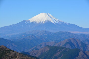 Fototapeta premium 丹沢・鍋割山から眺める富士山