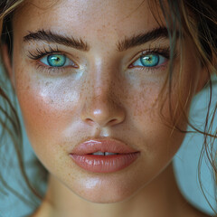 Advertising photo, beautiful eyes and eyebrows