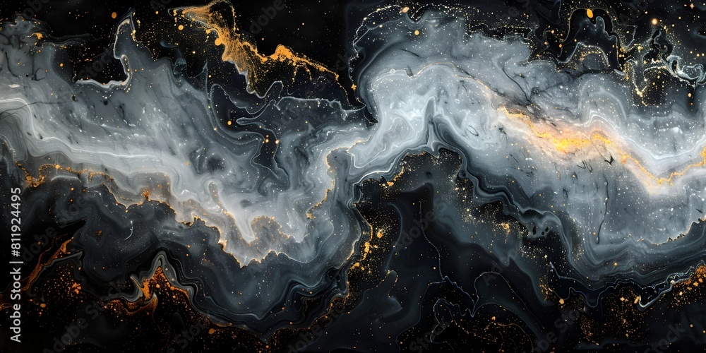 Poster mesmerizing cosmic dance of marble and light - ethereal abstract background evoking a celestial phen