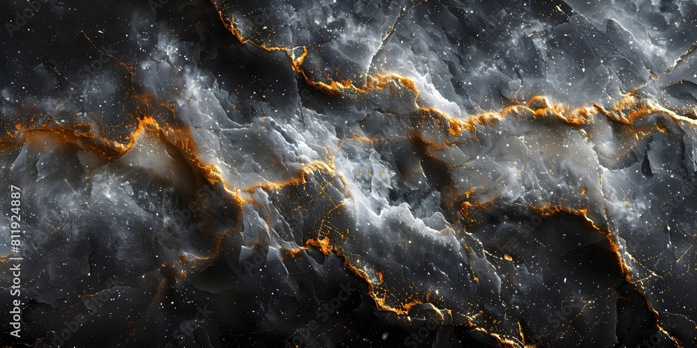 Leinwandbilder Captivating Monochrome Marble Backdrop with Striking Abstract Patterns and Dynamic Fluid Textures