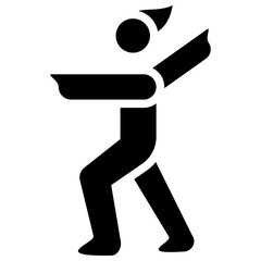 yoga solid icon