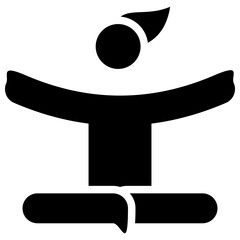 meditation solid icon