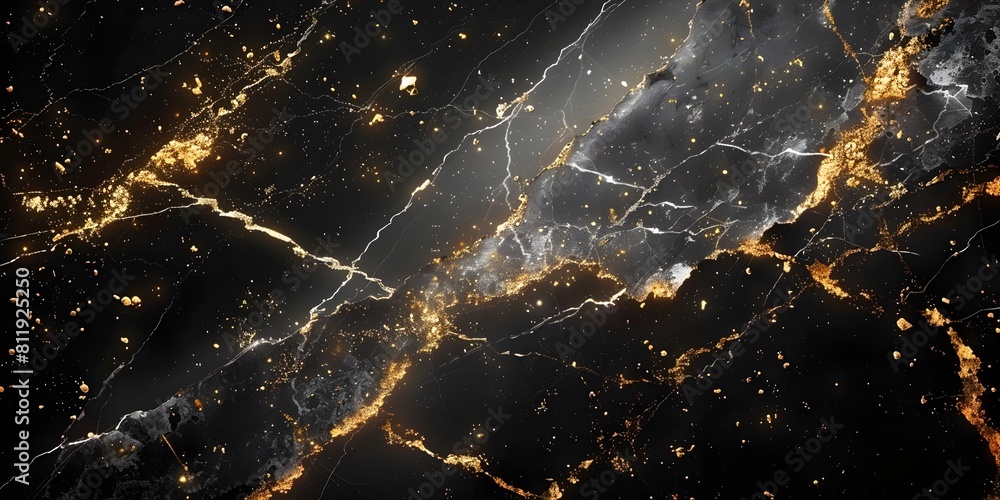 Poster dramatic marble texture with contrasting lighting and fractal patterns