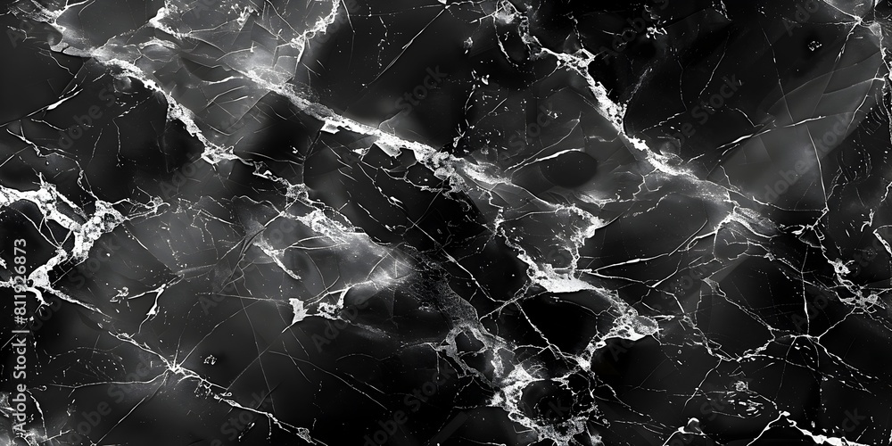 Poster stunning black marble textured background with intricate veined patterns and contrasting tones
