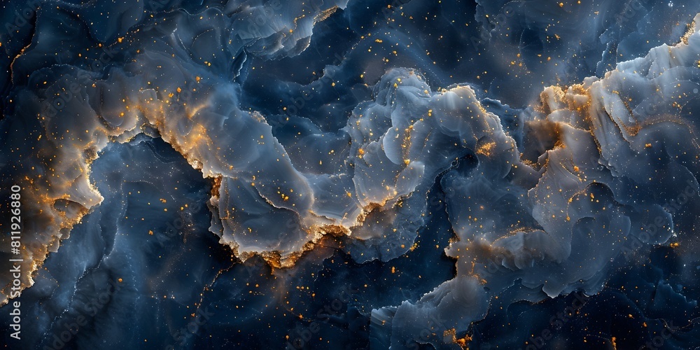 Aufkleber mesmerizing cosmic marble texture:an ethereal journey through the depths of the universe