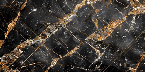 Dramatic Black Marble Textured Background with Dramatic Veins and Patterns for Luxury and Premium Design