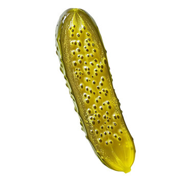 pickled cucumbers isolated on white