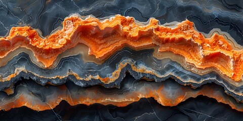 Obraz premium Fiery Marble Textures:Mesmerizing Patterns of Molten Energy in Nature's Canvas