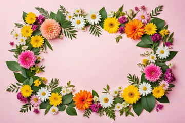frame of flowers