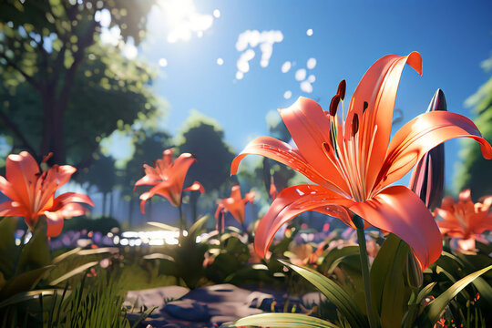 flowers in the sky