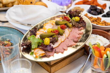 Gourmet Cold Cuts and Pickles Platter