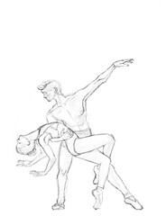 a ballerina dances with a partner