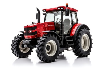 Modern tractor isolated on white background. 3d rendering image with clipping path