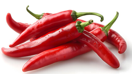 red chilli white background