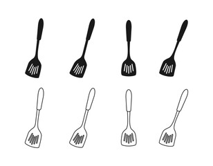 spatula icon set. vector illustration isolated on white background.