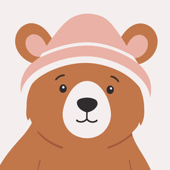 Cute vector illustration of a Bear for kids