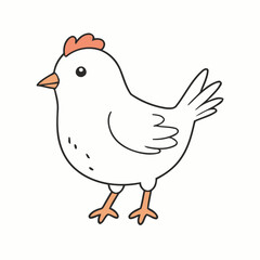 Vector illustration of a cute Bird for kids story book
