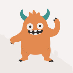Cute Monster for toddlers' playful adventures vector illustration