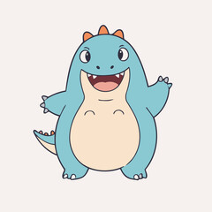 Cute Dino for kids books vector illustration