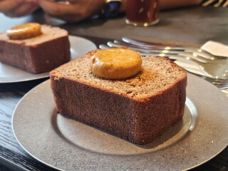 Delicious bread on a plate
