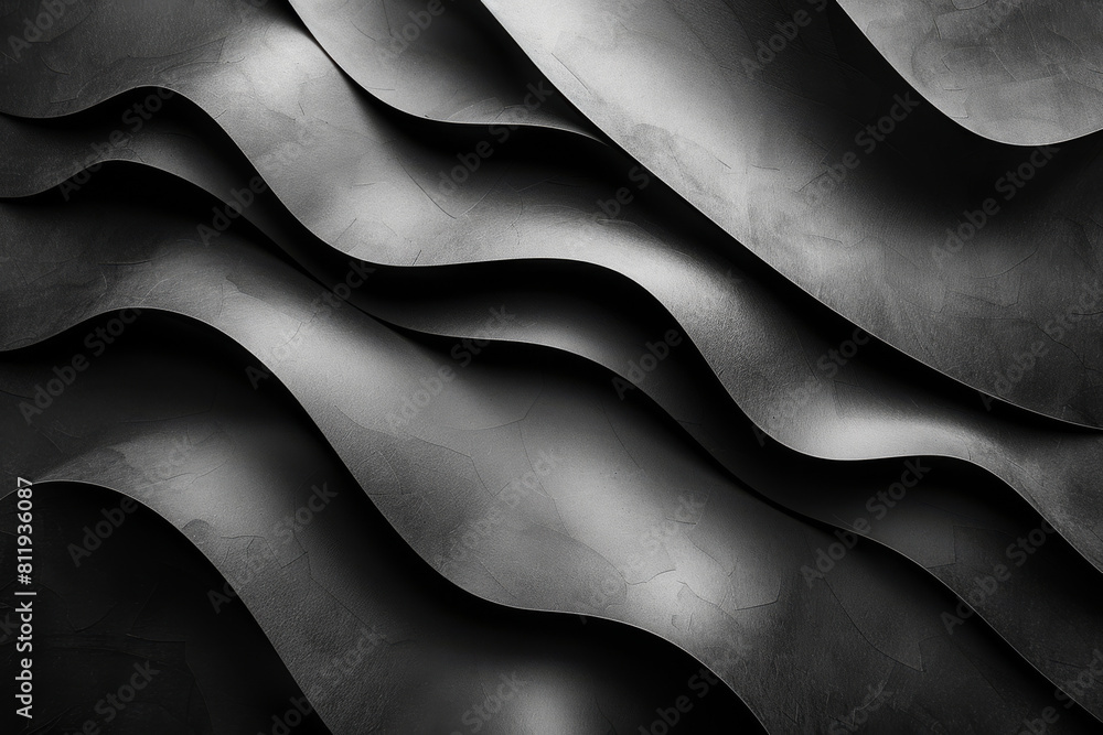Poster abstract black paper layer background suitable for commercial advertising with copy space, created u