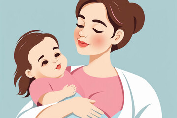 Fototapeta premium mother and child