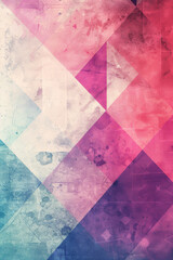 Create a simple pastel-hued geometric design with a faded artistic flair using AI technology.