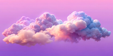 white clouds on purple background