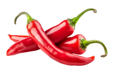 Red hot chili pepper isolated on  transparent background