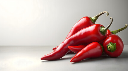red chilli white background