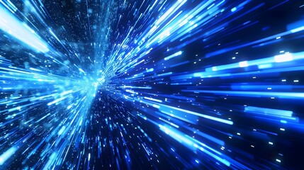 Cinematic Velocity of Futuristic Digital Data Transmission