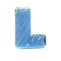 Frozen Letter L with Ice Texture