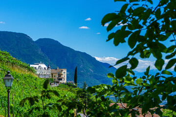 Sigths from Dorf Tyrol in South Tyrol Italy on Meran and other Landscapes.
