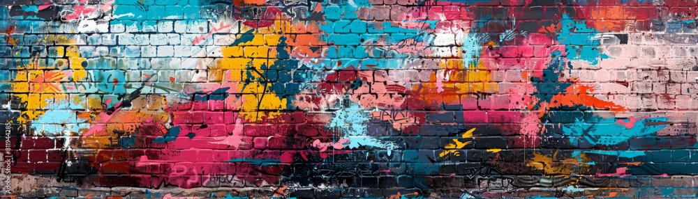 Aufkleber create your own vibrant urban mural using ai-generated designs and patterns.